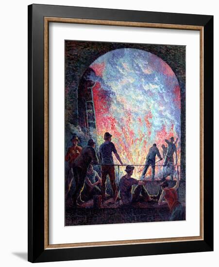 The Steel Works, 1895-Maximilien Luce-Framed Giclee Print