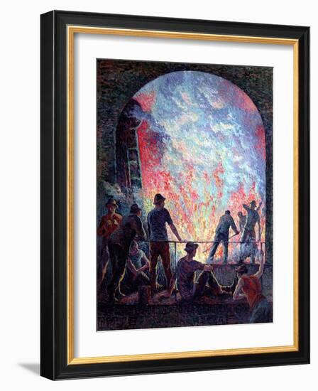 The Steel Works, 1895-Maximilien Luce-Framed Giclee Print