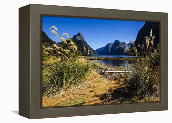 The Steep Cliffs of Milford Sound-Michael-Framed Premier Image Canvas