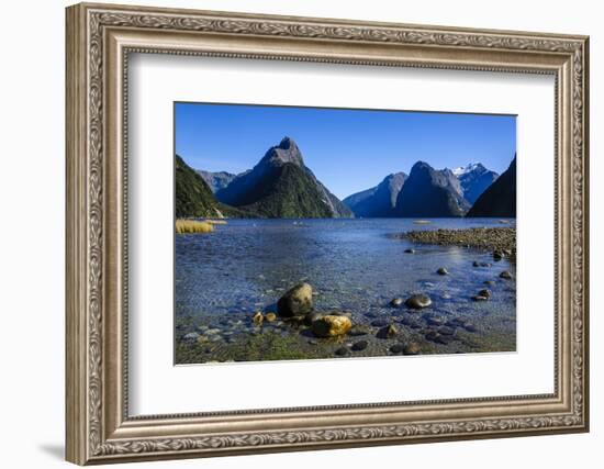 The Steep Cliffs of Milford Sound-Michael-Framed Photographic Print