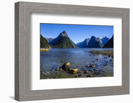 The Steep Cliffs of Milford Sound-Michael-Framed Photographic Print