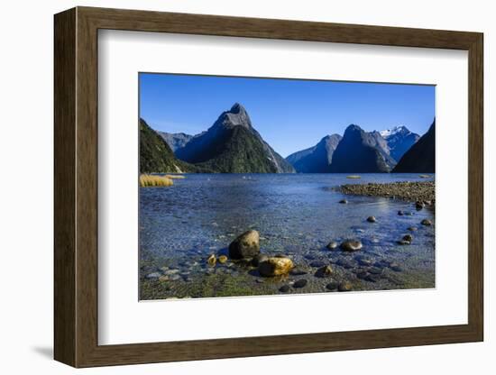 The Steep Cliffs of Milford Sound-Michael-Framed Photographic Print