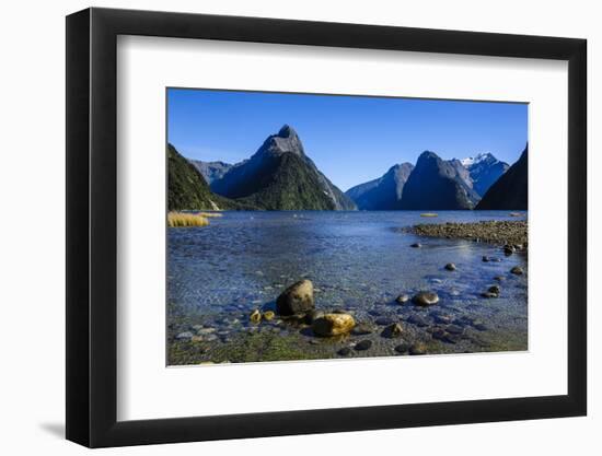 The Steep Cliffs of Milford Sound-Michael-Framed Photographic Print