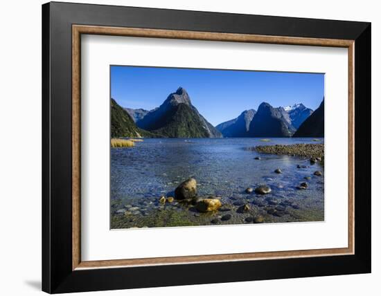 The Steep Cliffs of Milford Sound-Michael-Framed Photographic Print