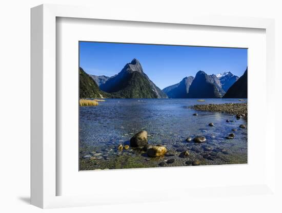 The Steep Cliffs of Milford Sound-Michael-Framed Photographic Print