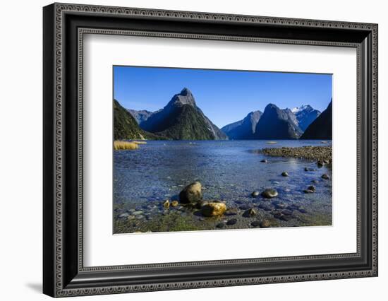 The Steep Cliffs of Milford Sound-Michael-Framed Photographic Print