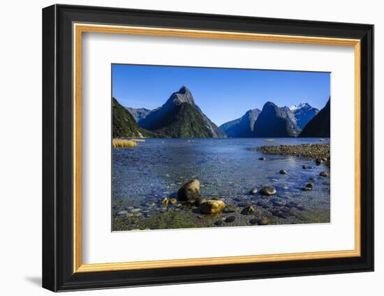 The Steep Cliffs of Milford Sound-Michael-Framed Photographic Print