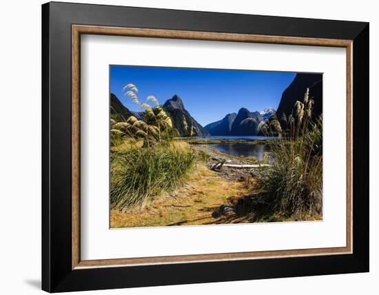 The Steep Cliffs of Milford Sound-Michael-Framed Photographic Print