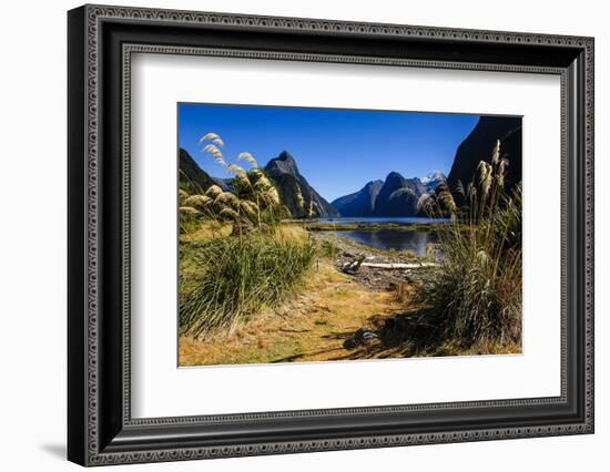 The Steep Cliffs of Milford Sound-Michael-Framed Photographic Print