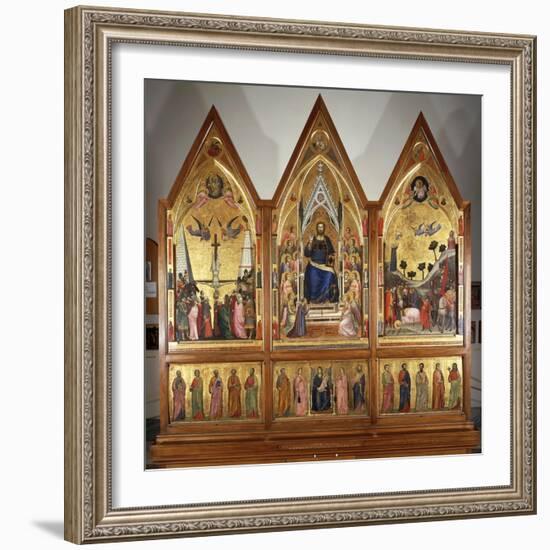 The Stefaneschi Triptych, Front, Circa 1320-Giotto di Bondone-Framed Giclee Print