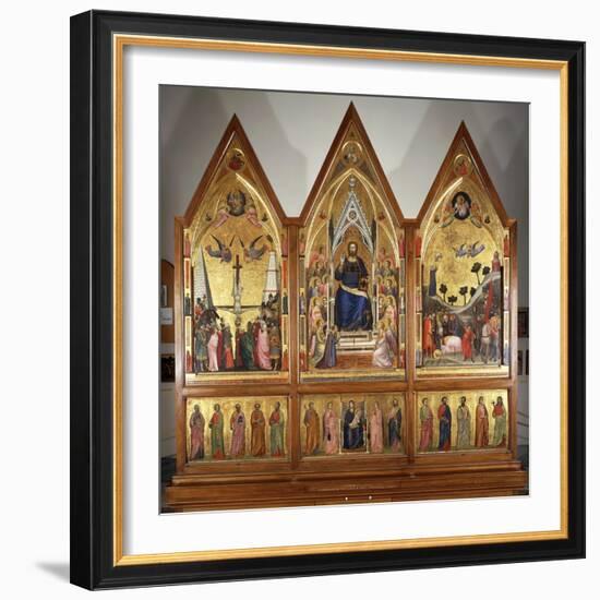 The Stefaneschi Triptych, Front, Circa 1320-Giotto di Bondone-Framed Giclee Print