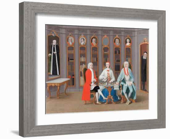 The Stenbock Family in their Library at Rånäs, C. 1740-Carl Fredrik Svan-Framed Giclee Print