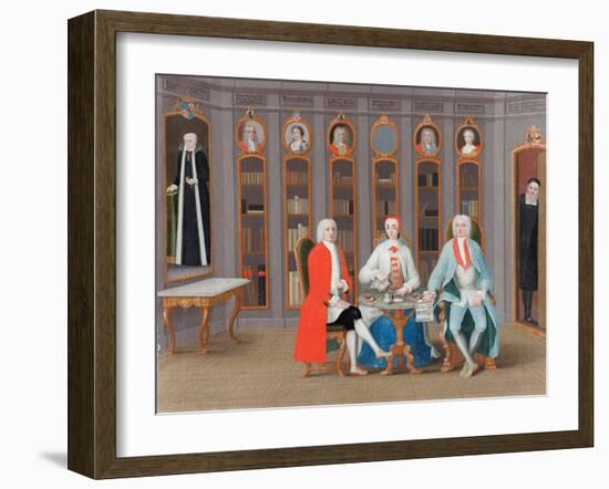 The Stenbock Family in their Library at Rånäs, C. 1740-Carl Fredrik Svan-Framed Giclee Print