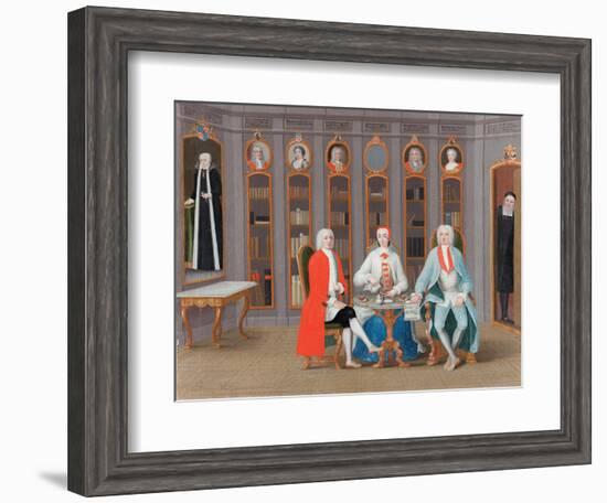 The Stenbock Family in their Library at Rånäs, C. 1740-Carl Fredrik Svan-Framed Giclee Print