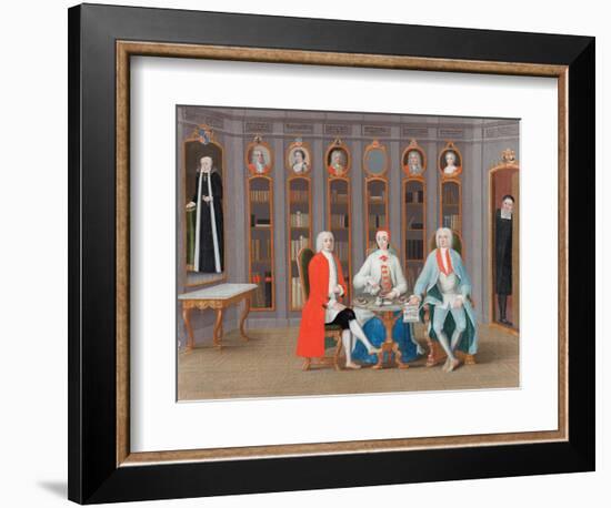 The Stenbock Family in their Library at Rånäs, C. 1740-Carl Fredrik Svan-Framed Giclee Print