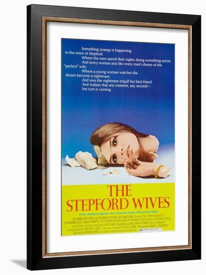 The Stepford Wives, Katharine Ross on poster art, 1975-null-Framed Premium Giclee Print