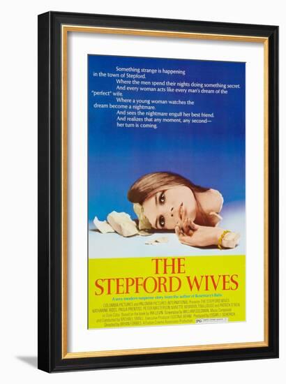 The Stepford Wives, Katharine Ross on poster art, 1975-null-Framed Premium Giclee Print