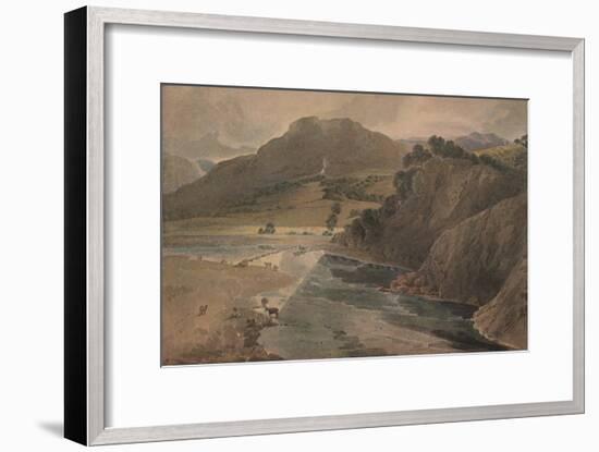 'The stepping stones on the Wharfe, above Bolton Abbey, Yorkshire', 1801-Thomas Girtin-Framed Giclee Print