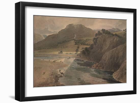 'The stepping stones on the Wharfe, above Bolton Abbey, Yorkshire', 1801-Thomas Girtin-Framed Giclee Print