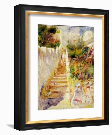 The Steps, Algiers, C.1882-Pierre-Auguste Renoir-Framed Giclee Print