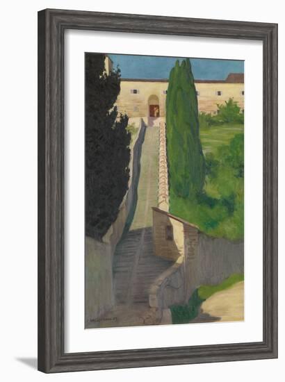 The Steps of the Convent of San Marco, Perugia, 1913-Félix Vallotton-Framed Giclee Print