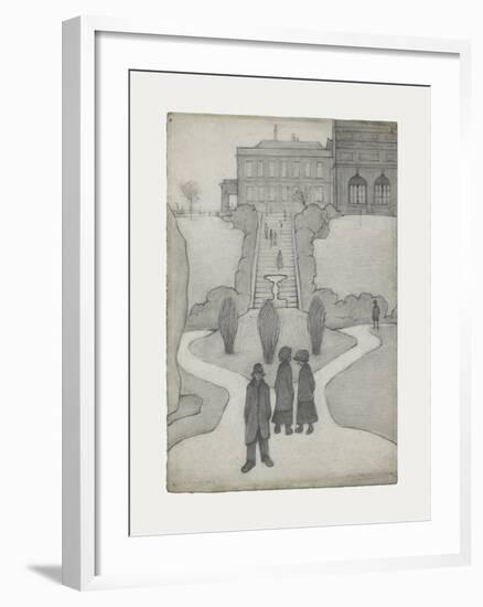 The Steps, Peel Park, Salford, 1930-Laurence Stephen Lowry-Framed Premium Giclee Print