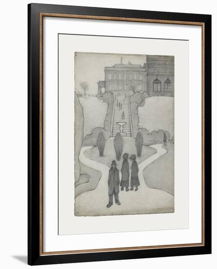 The Steps, Peel Park, Salford, 1930-Laurence Stephen Lowry-Framed Premium Giclee Print