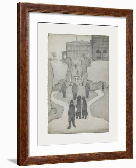 The Steps, Peel Park, Salford, 1930-Laurence Stephen Lowry-Framed Premium Giclee Print