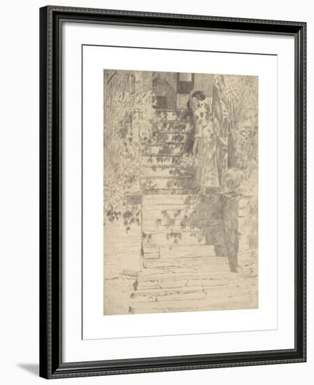 The Steps-Frederick Childe Hassam-Framed Premium Giclee Print