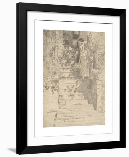 The Steps-Frederick Childe Hassam-Framed Premium Giclee Print