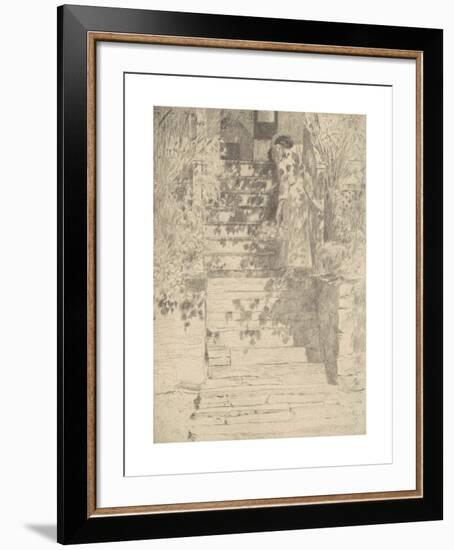 The Steps-Frederick Childe Hassam-Framed Premium Giclee Print