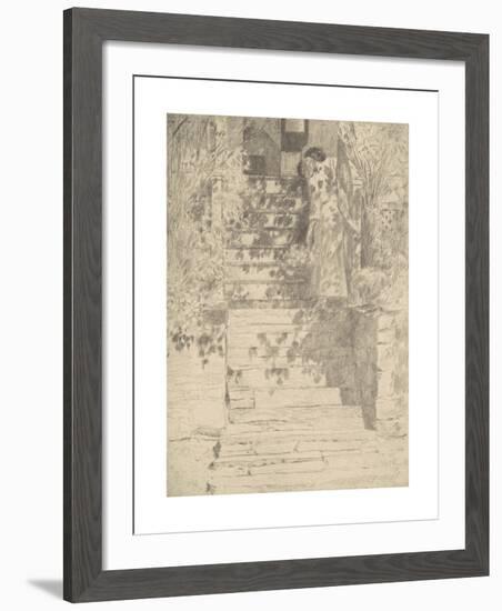 The Steps-Frederick Childe Hassam-Framed Premium Giclee Print