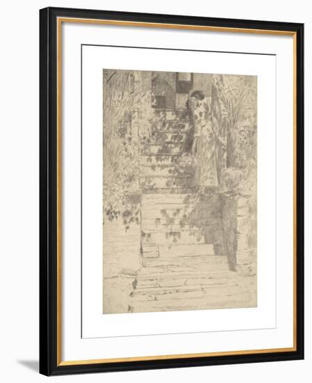 The Steps-Frederick Childe Hassam-Framed Premium Giclee Print