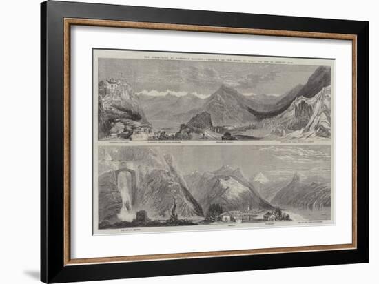 The Stereorama at Cremorne Gardens, Panorama of the Route to Italy, Via the St Gothard Pass-Richard Principal Leitch-Framed Giclee Print