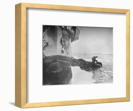 'The Stern of the Fram. Johansen and 'Sultan' ,16 June, 1894', (1897)-Unknown-Framed Photographic Print