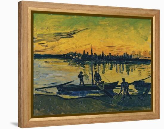 The Stevedores in Arles, 1888-Vincent van Gogh-Framed Premier Image Canvas