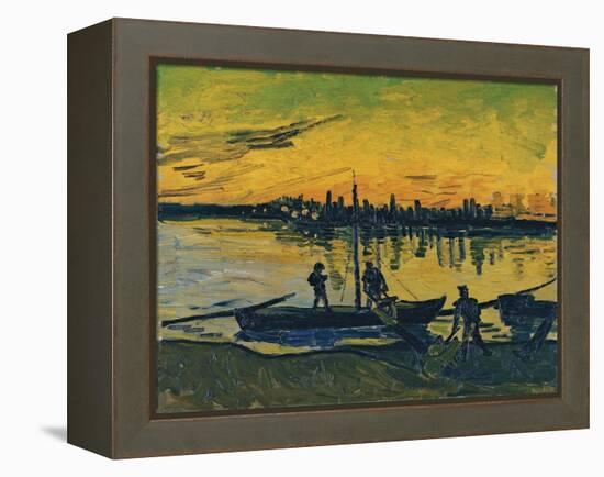 The Stevedores in Arles, 1888-Vincent van Gogh-Framed Premier Image Canvas