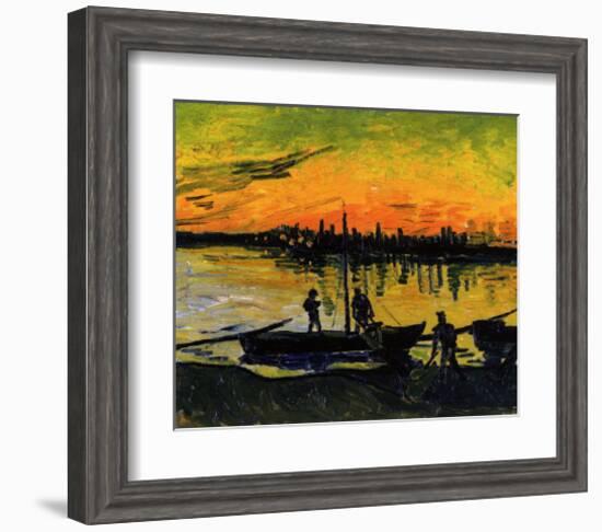 The Stevedores in Arles-Vincent van Gogh-Framed Giclee Print