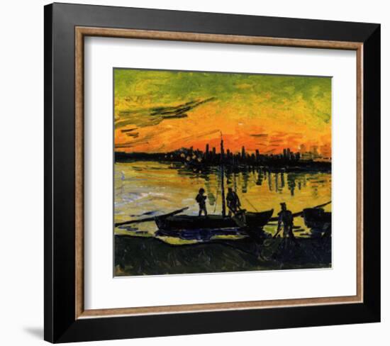 The Stevedores in Arles-Vincent van Gogh-Framed Giclee Print