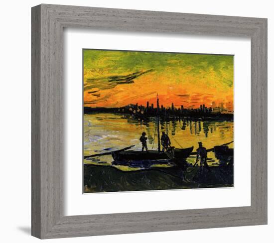 The Stevedores in Arles-Vincent van Gogh-Framed Giclee Print