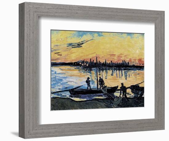 The Stevedores in Arles-Vincent van Gogh-Framed Art Print