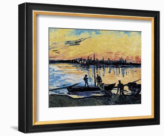 The Stevedores in Arles-Vincent van Gogh-Framed Art Print