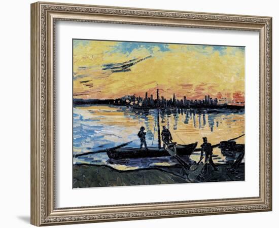 The Stevedores in Arles-Vincent van Gogh-Framed Art Print