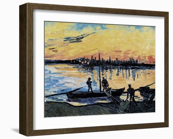 The Stevedores in Arles-Vincent van Gogh-Framed Art Print