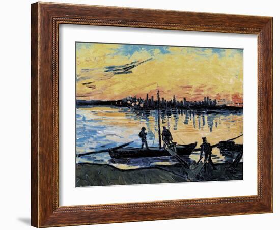 The Stevedores in Arles-Vincent van Gogh-Framed Art Print