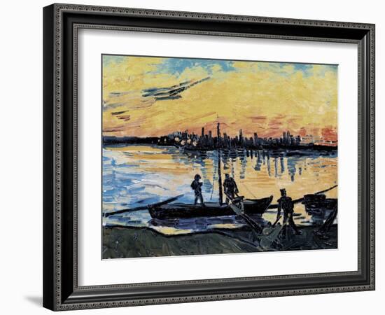 The Stevedores in Arles-Vincent van Gogh-Framed Art Print