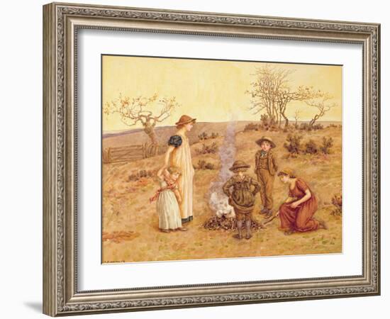 The Stick Fire-Kate Greenaway-Framed Giclee Print