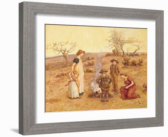 The Stick Fire-Kate Greenaway-Framed Giclee Print