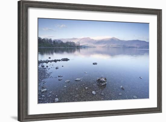 The Still Waters of Derwent Water in the Lake District National Park-Julian Elliott-Framed Photographic Print