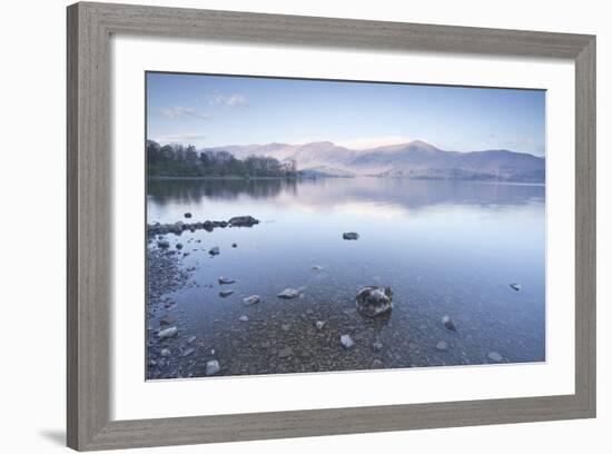 The Still Waters of Derwent Water in the Lake District National Park-Julian Elliott-Framed Photographic Print